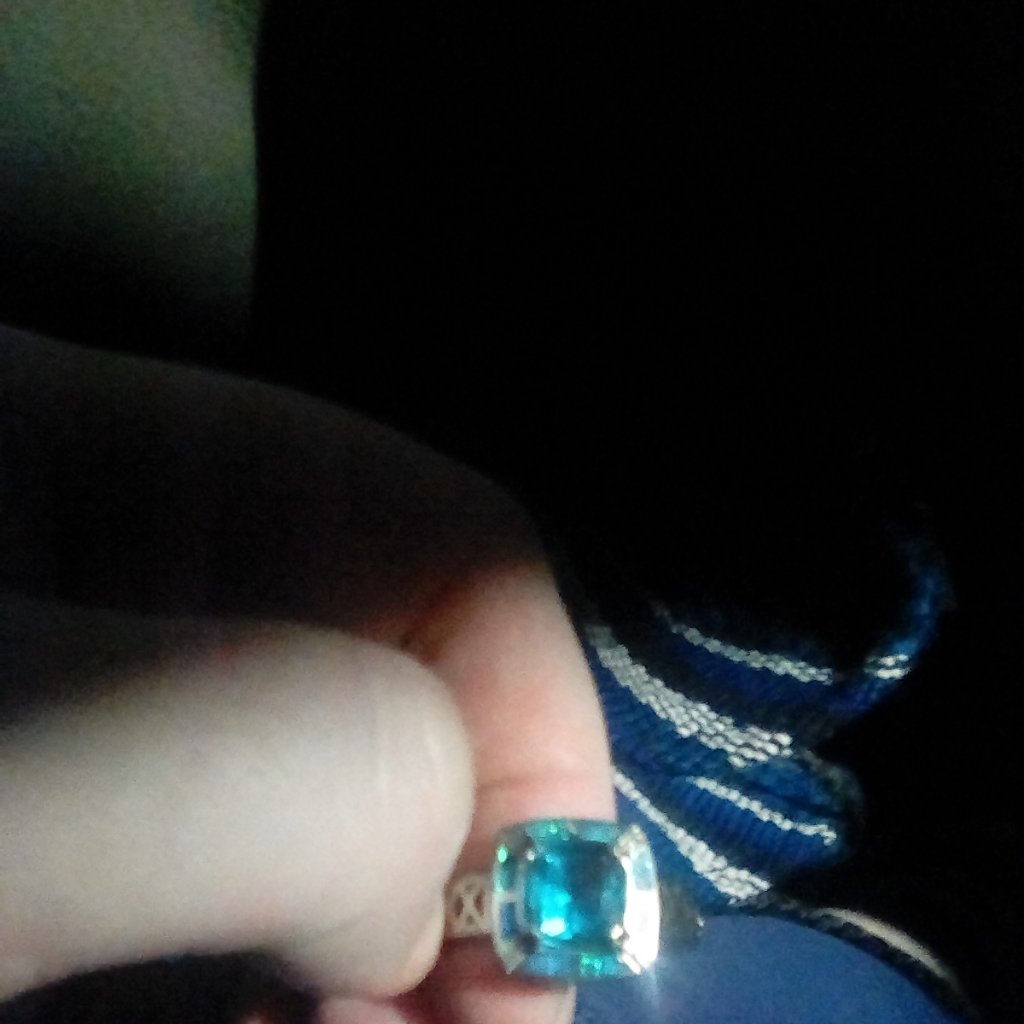 Blue Diamond Square Ring